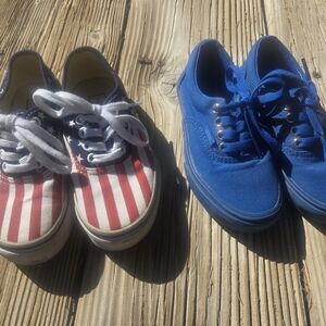 Vans Kids Sneakers - American Flag and Blue